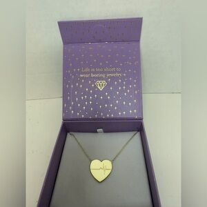 Melinda Maria Gold Heartbeat Pendant Necklace